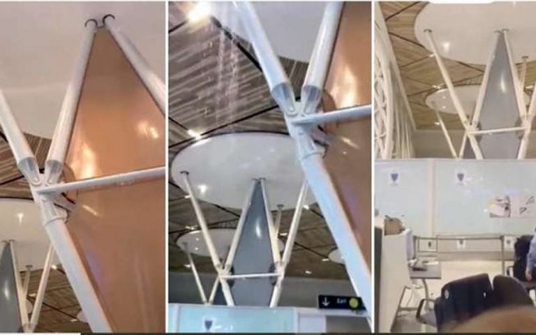 تسرب الأمطار من سقف مطار مراكش يصل إلى قبة البرلمان