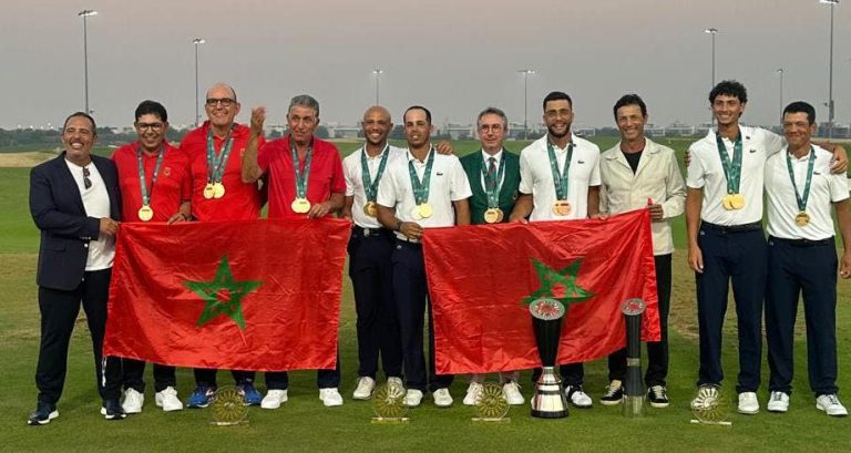 المغرب يفوز بالميدالية الذهبية للبطولة العربية للغولف بعجمان في جميع الفئات
