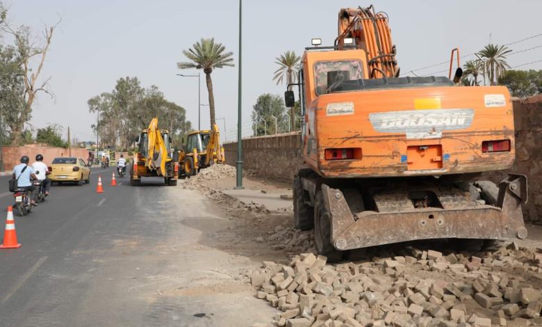 جهود مكثفة لتنفيذ أشغال تهيئة الطرق بالحوز جهود مكثفة لتنفيذ أشغال تهيئة الطرق بالحوز