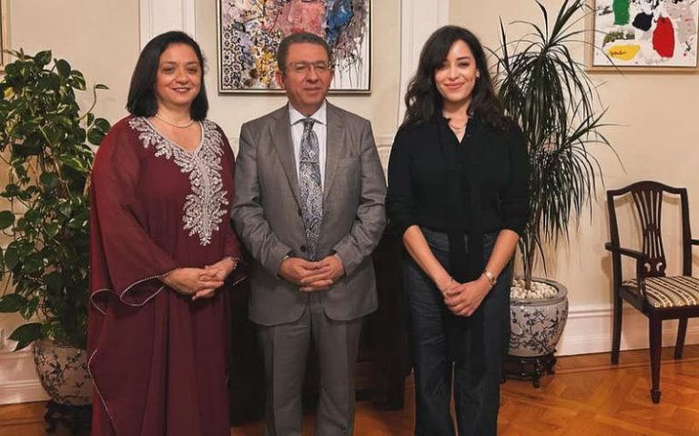 نسرين الراضي في ضيافة السفير المغربي بالسويد