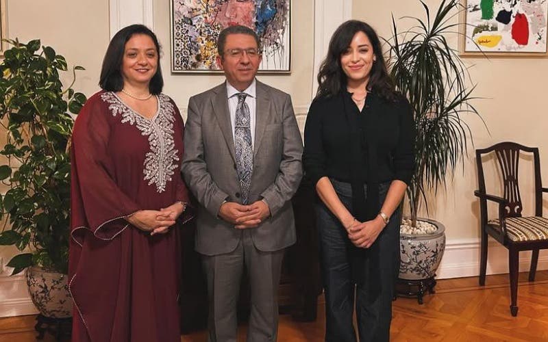نسرين الراضي في ضيافة السفير المغربي بالسويد