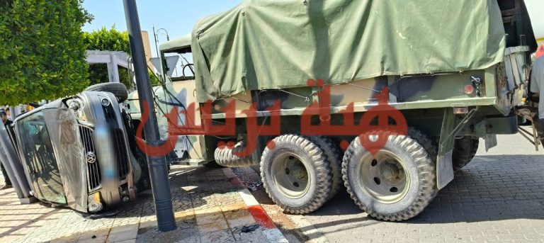 جرسيف.. إصابة شخصين في حادث سير بين شاحنة عسكرية وسيارة بشارع محمد السادس
